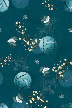 花卉印花华亿平台图片