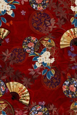 花卉印花华亿平台图片