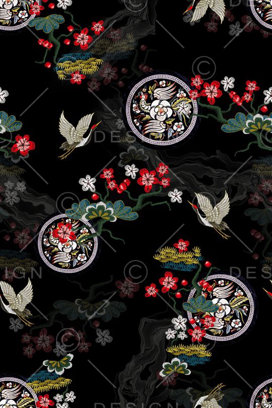 花卉印花华亿平台图片