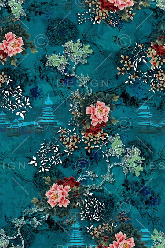 花卉印花华亿平台图片