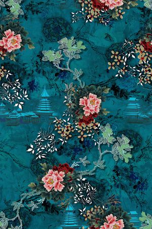 花卉印花华亿平台图片