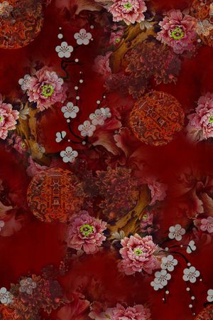 花卉印花华亿平台图片