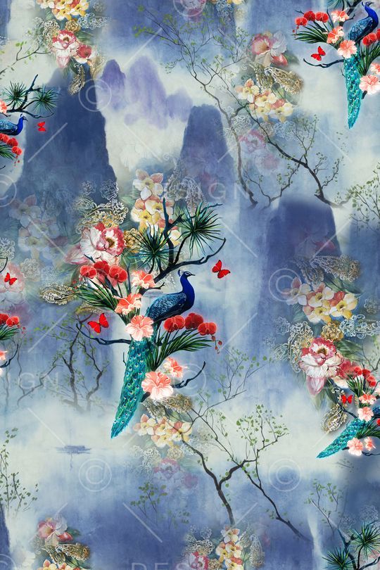 中国风印花华亿平台图片