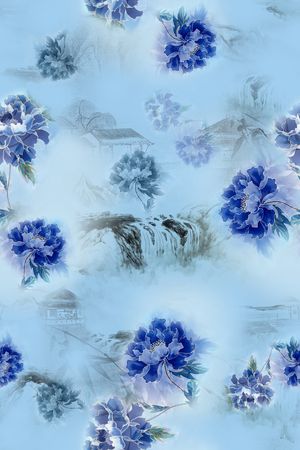 旗袍印花华亿平台图片