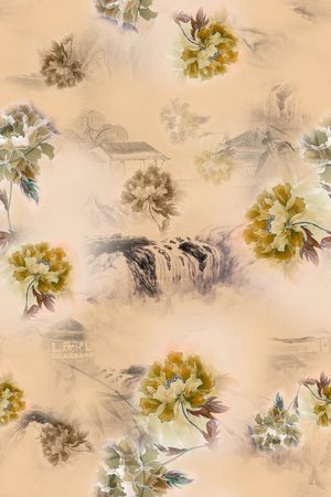 旗袍印花华亿平台图片