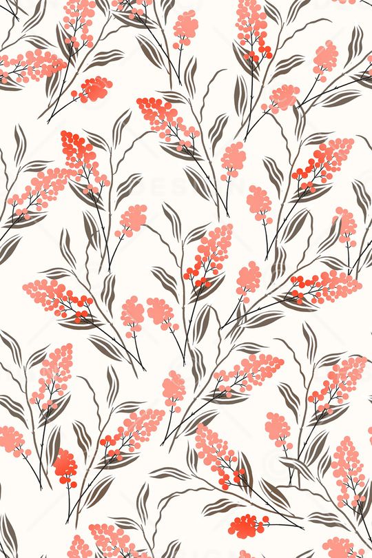 清爽底花卉印花华亿平台图片