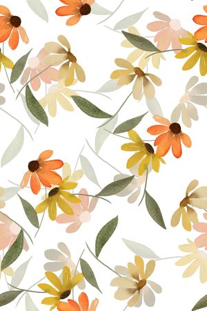 清爽底花卉印花华亿平台图片