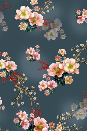 花卉印花华亿平台图片