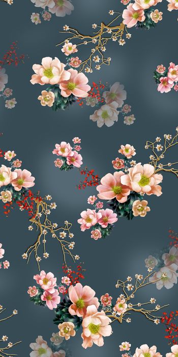 花卉印花华亿平台图片