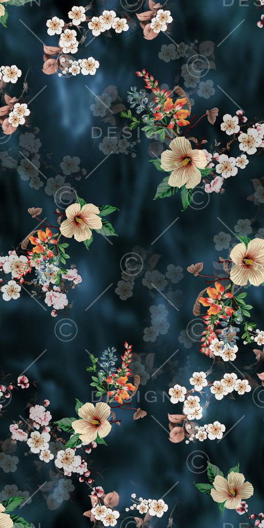 花卉印花华亿平台图片