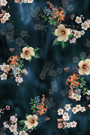 花卉印花华亿平台图片