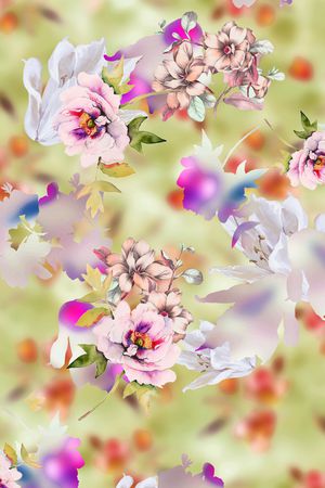 花卉印花华亿平台图片