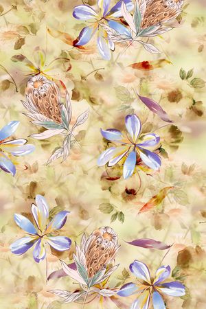 花卉印花华亿平台图片