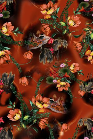 连衣裙印花华亿平台图片