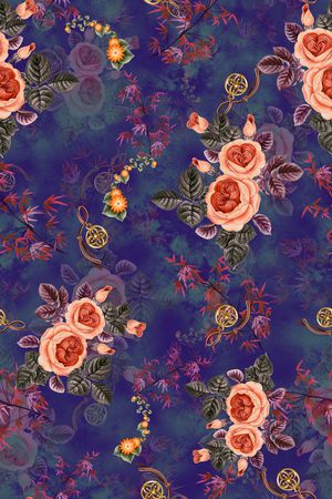 连衣裙印花华亿平台图片