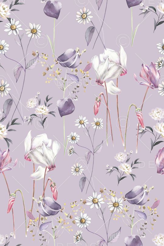 清爽底花卉印花华亿平台图片