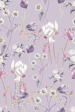 清爽底花卉印花华亿平台图片