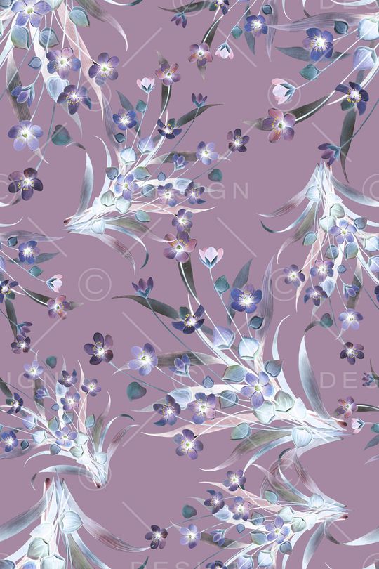 清爽底花卉印花华亿平台图片