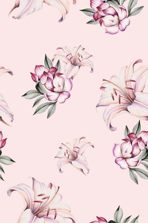 清爽底花卉印花华亿平台图片