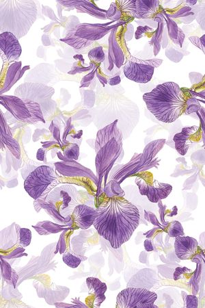 清爽底花卉印花华亿平台图片