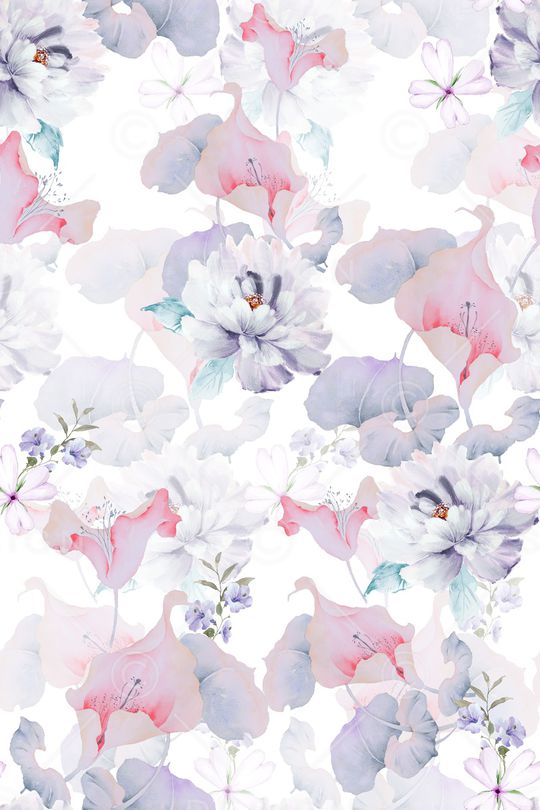 清爽底花卉印花华亿平台图片