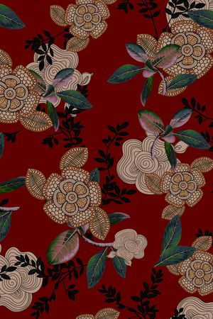 连衣裙印花华亿平台图片