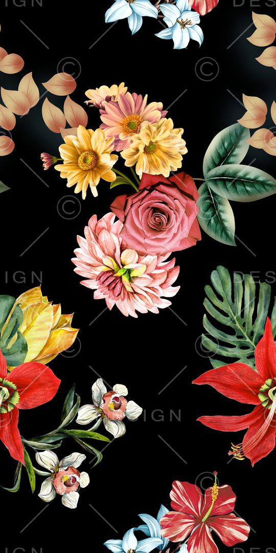 花卉印花华亿平台图片