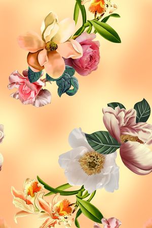 花卉印花华亿平台图片