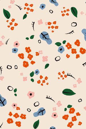 抽象花卉印花华亿平台图片