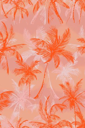 椰子树印花华亿平台图片