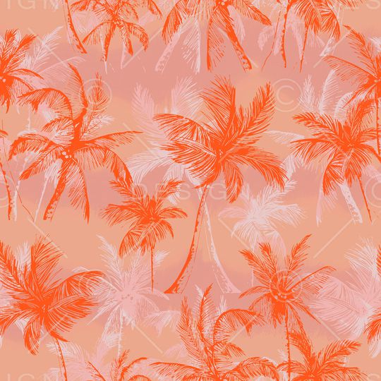 椰子树印花华亿平台图片