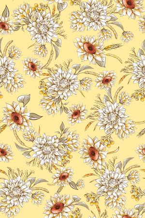 清爽底花卉印花华亿平台图片