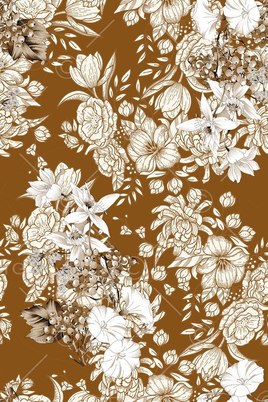 清爽底花卉印花华亿平台图片