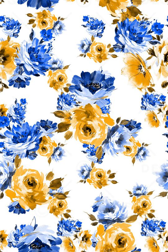 清爽底花卉印花华亿平台图片