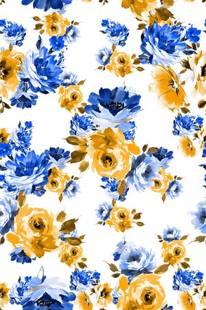 清爽底花卉印花华亿平台图片