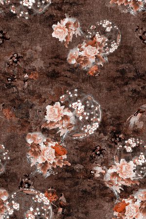 花卉印花华亿平台图片