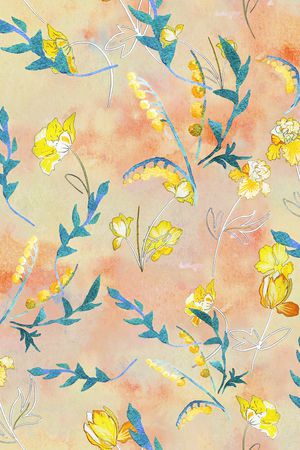 绿植树叶印花华亿平台图片