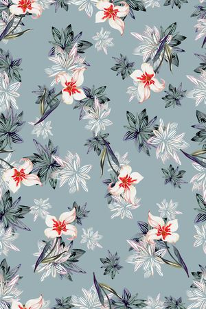 花卉印花华亿平台图片