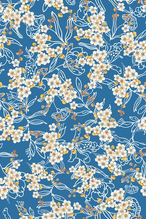 花卉印花华亿平台图片