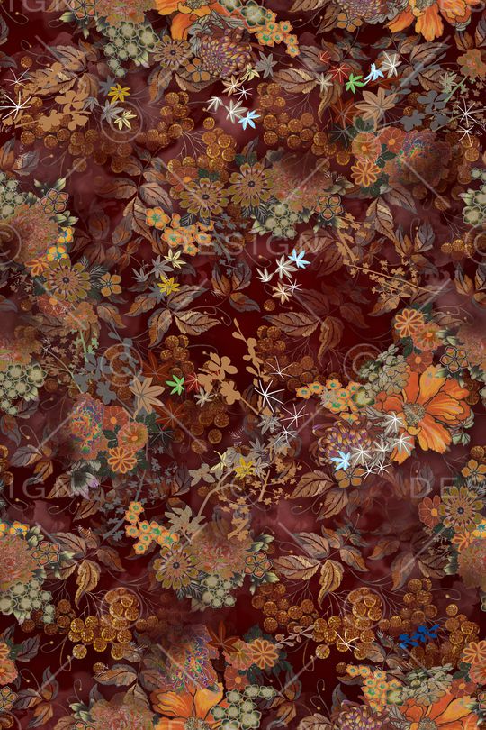 花卉印花华亿平台图片