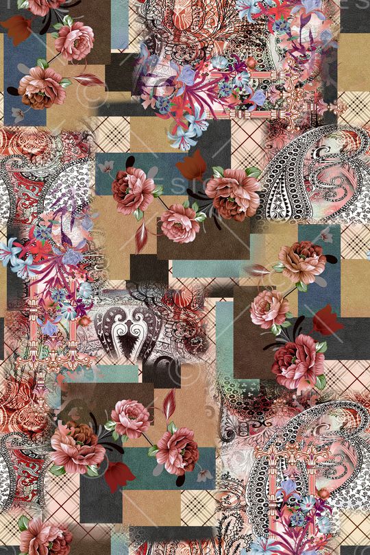 花卉印花华亿平台图片