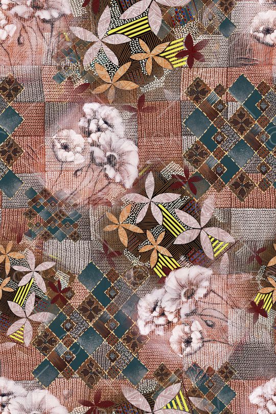 花卉印花华亿平台图片