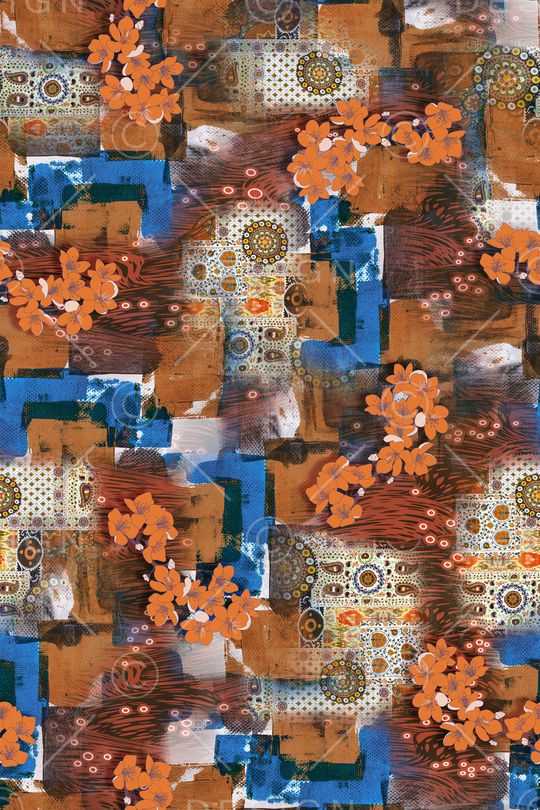 花卉印花华亿平台图片