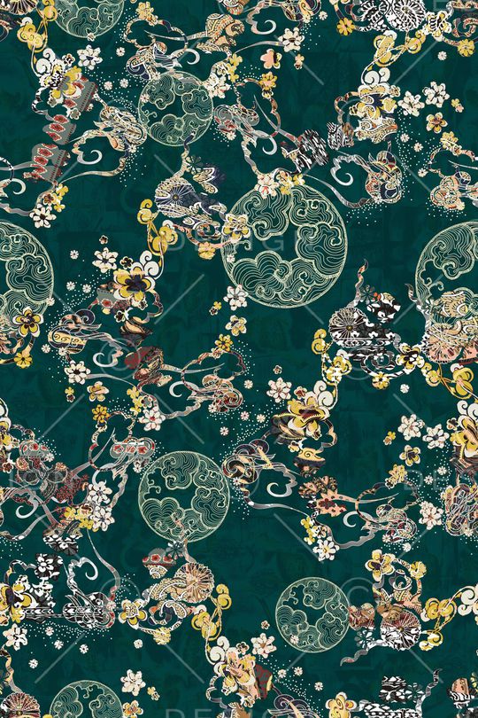 花卉印花华亿平台图片