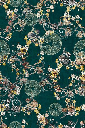 花卉印花华亿平台图片