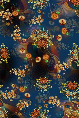 连衣裙印花华亿平台图片