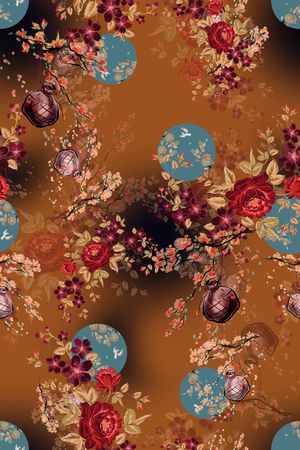 连衣裙印花华亿平台图片