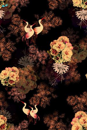 连衣裙印花华亿平台图片