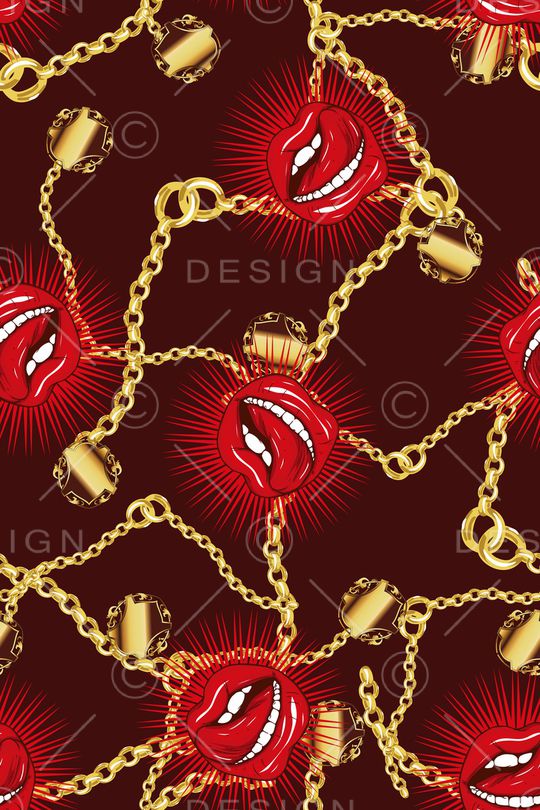 嘴唇印花华亿平台图片