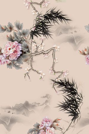 旗袍印花华亿平台图片